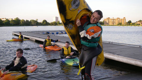 Kayaks at Castle Canoe Club
